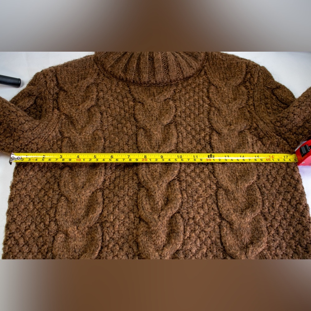 American Eagle Outfitters Vintage 90’s Warm Brown Wool Blend Womens Sweater Sz M - Picture 8 of 10